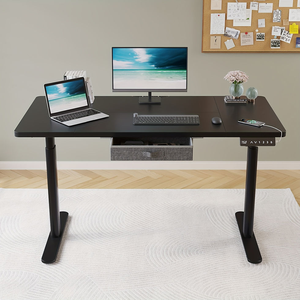 Thumbnail: Mxtark 140-180cm Electric Desk Electric Standing Desk Dual Motor Desk Height Adj