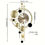 ภาพขนาดย่อ: Large 3D Metal Wall Clock Decorative Artistic Clock for Living Room and Bedroom