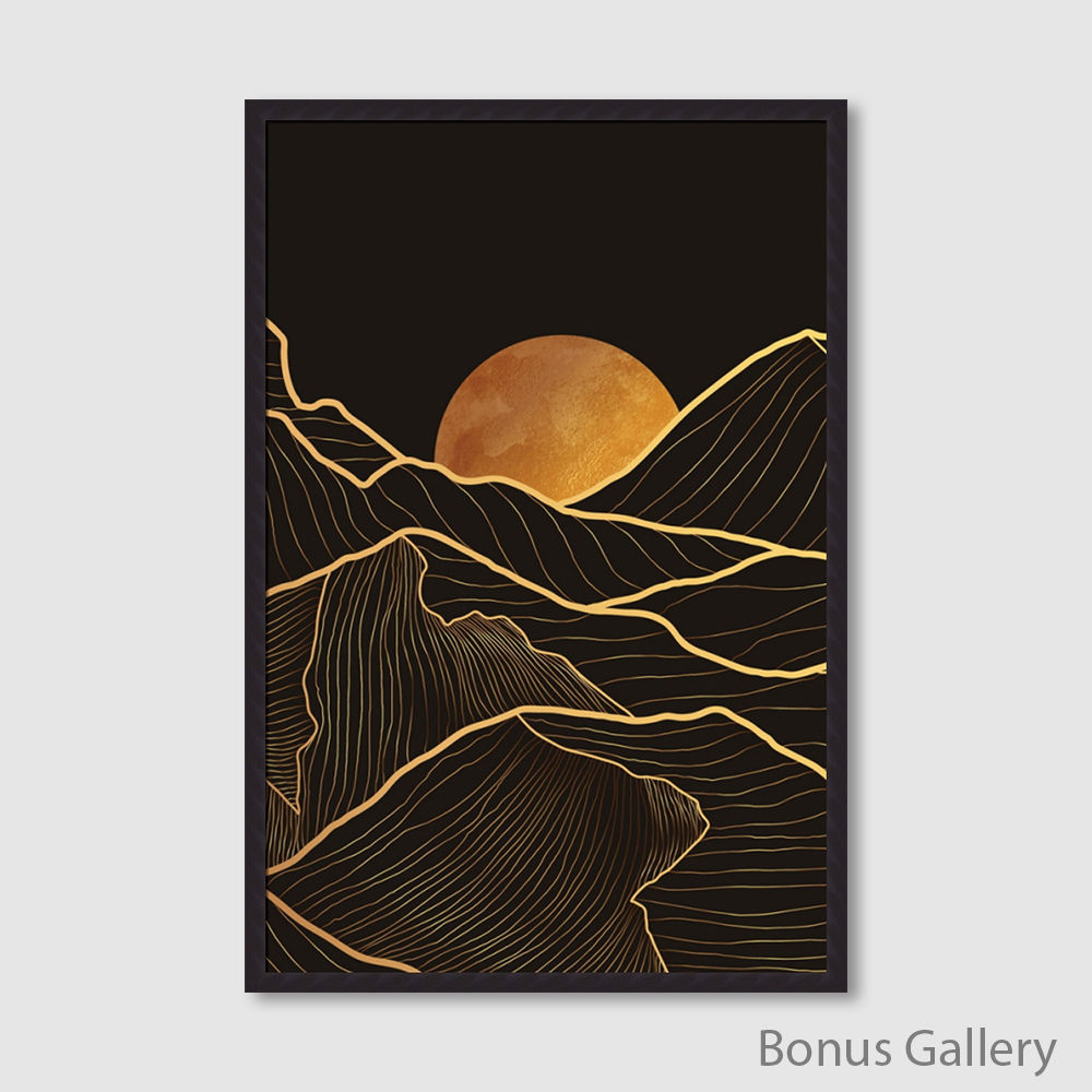 Golden Line Art Mountain (D)