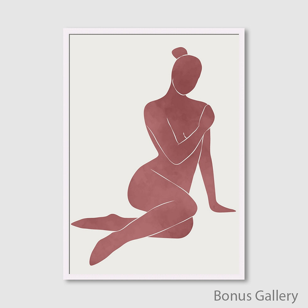 ภาพขนาดย่อ: Naked Woman Abstract Painting (E)