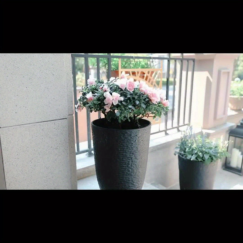 Thumbnail: 21-inch Minimalist Tall Planter with Rock-like Stone Texture