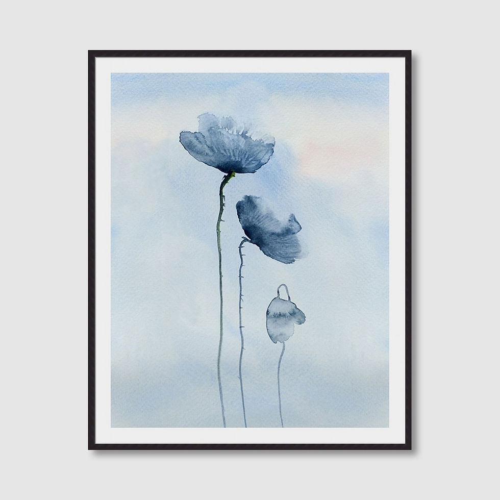 Thumbnail: Poppies in blue (E)