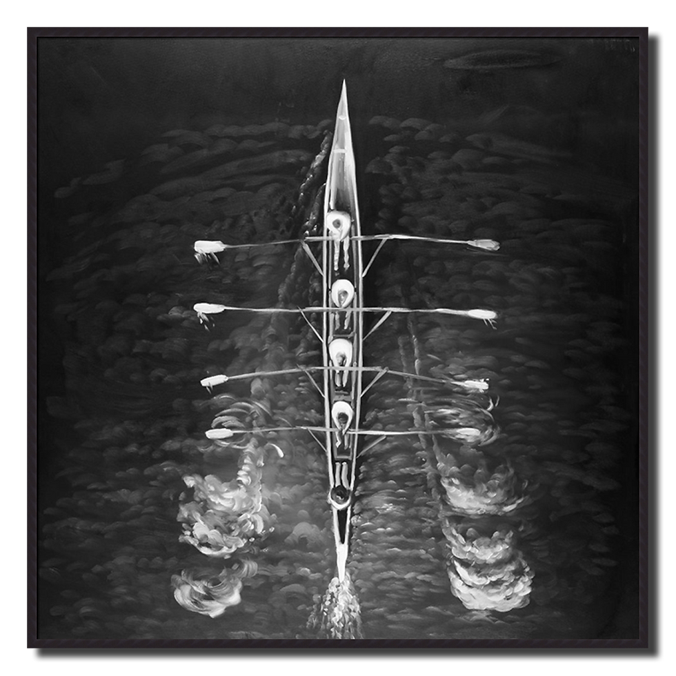Thumbnail: Rowing Boat in Racing Black & White (A)
