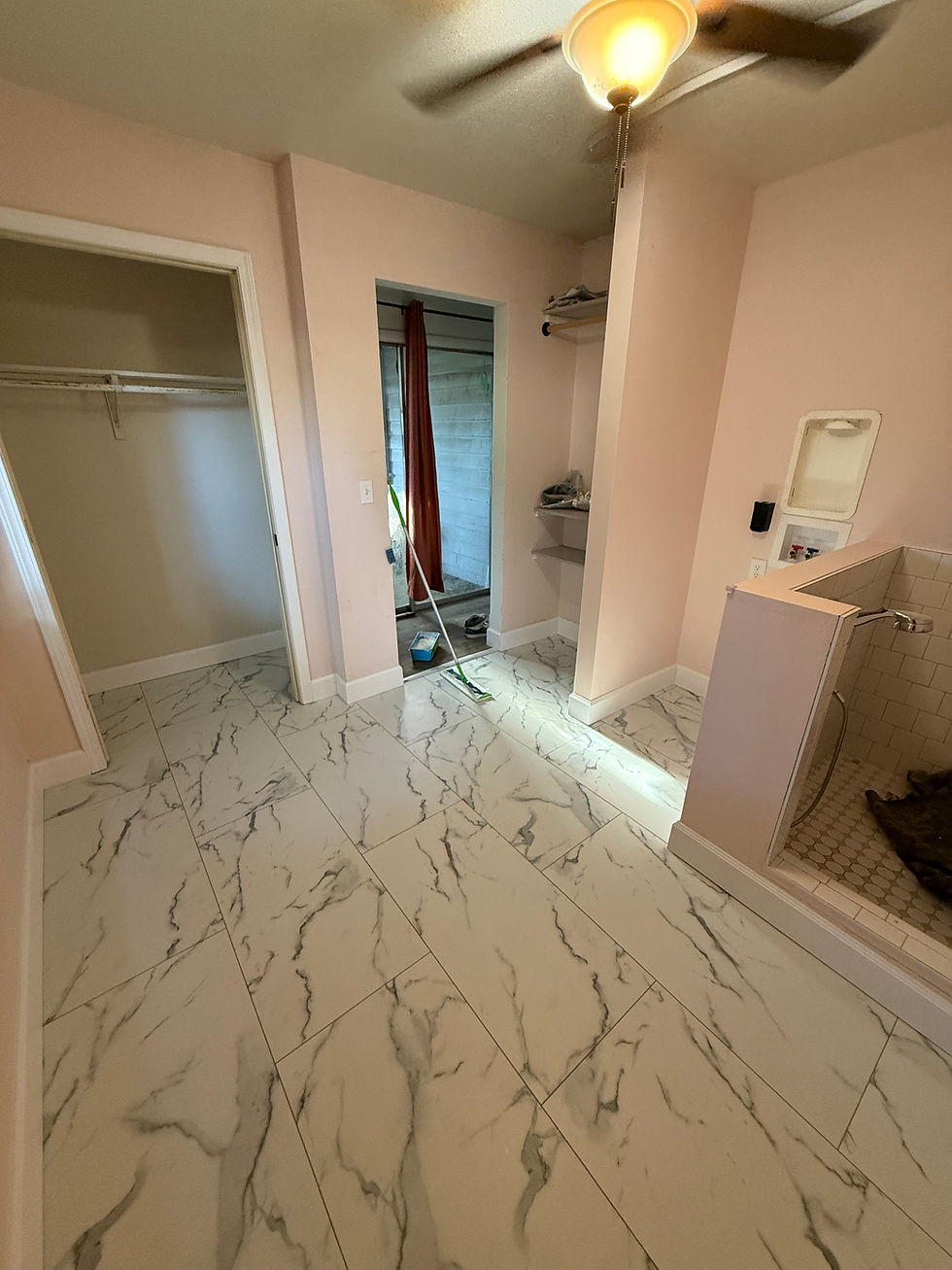Completed water damage restoration after structural drying and restoration in a Boise, Idaho Bathroom