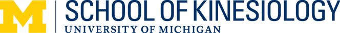 This image displays the School of Kinesiology logo. Click on the image to access the main website for the School of Kinesiology at the University of Michigan.