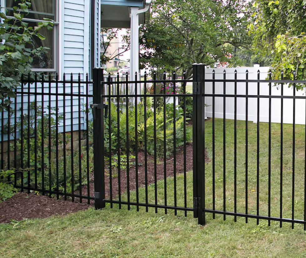 metal gate and fence