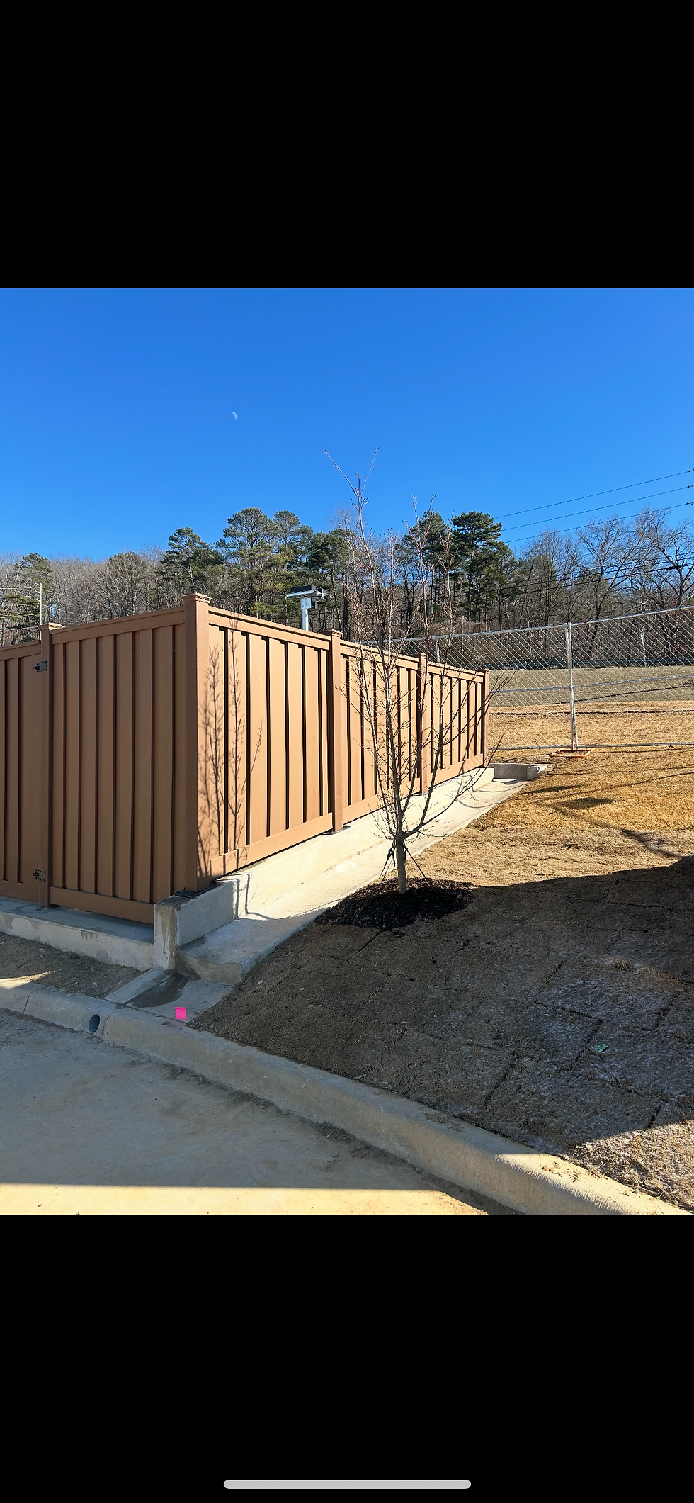 Composite fence built in Stockbridge, Ga