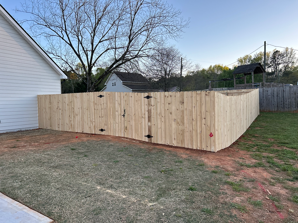 Wooden Privacy Fence installed to improve the home value and security by Brothers Fences in Griffin, Georgia.