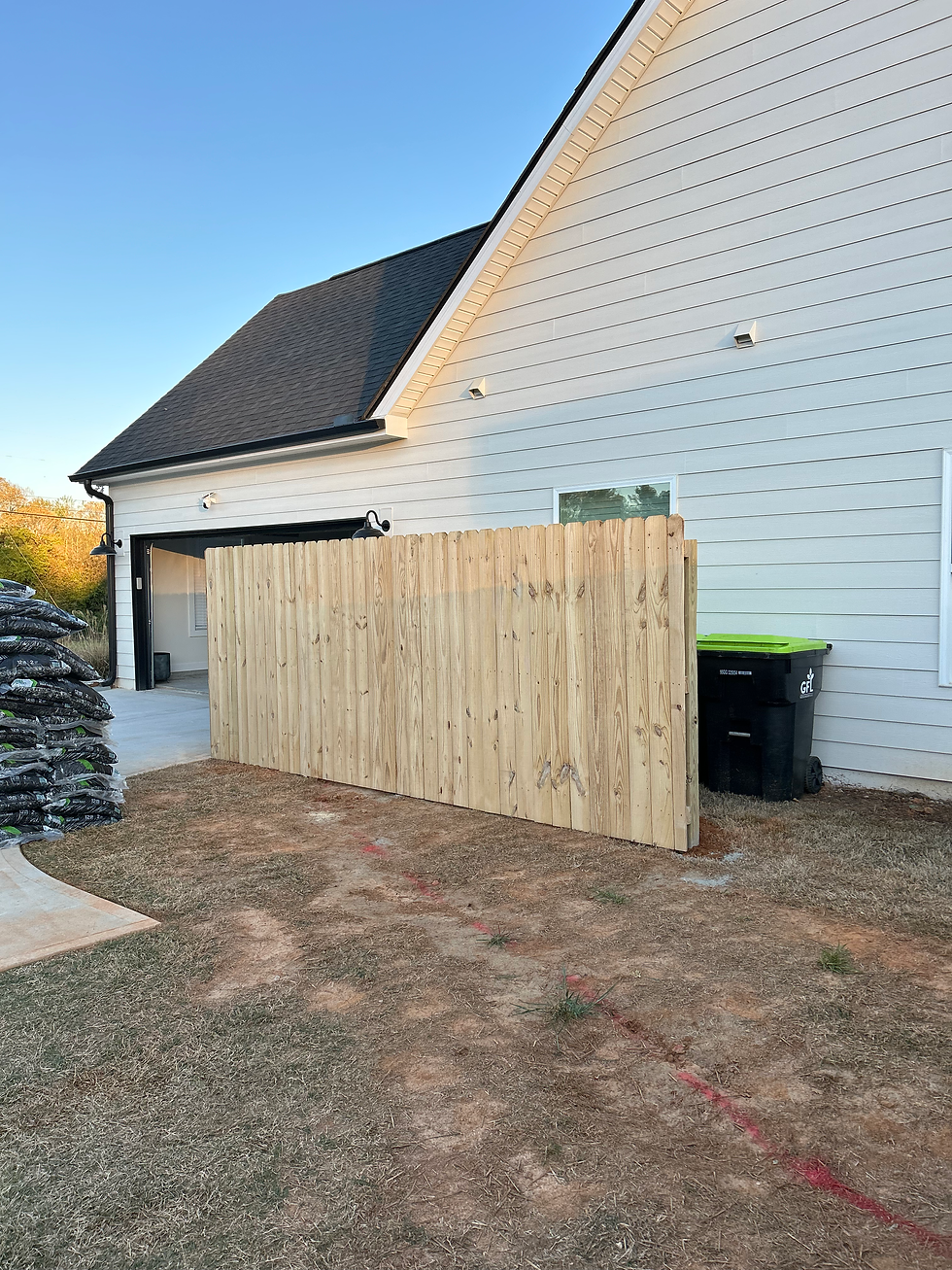 Wooden Privacy Trash Enclosure built in McDonough, Ga