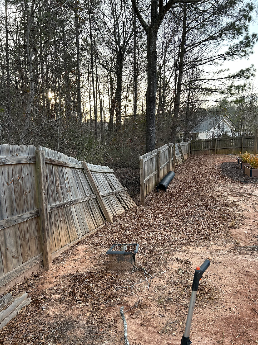 Standard fence material that has failed for support in Jackson, Ga