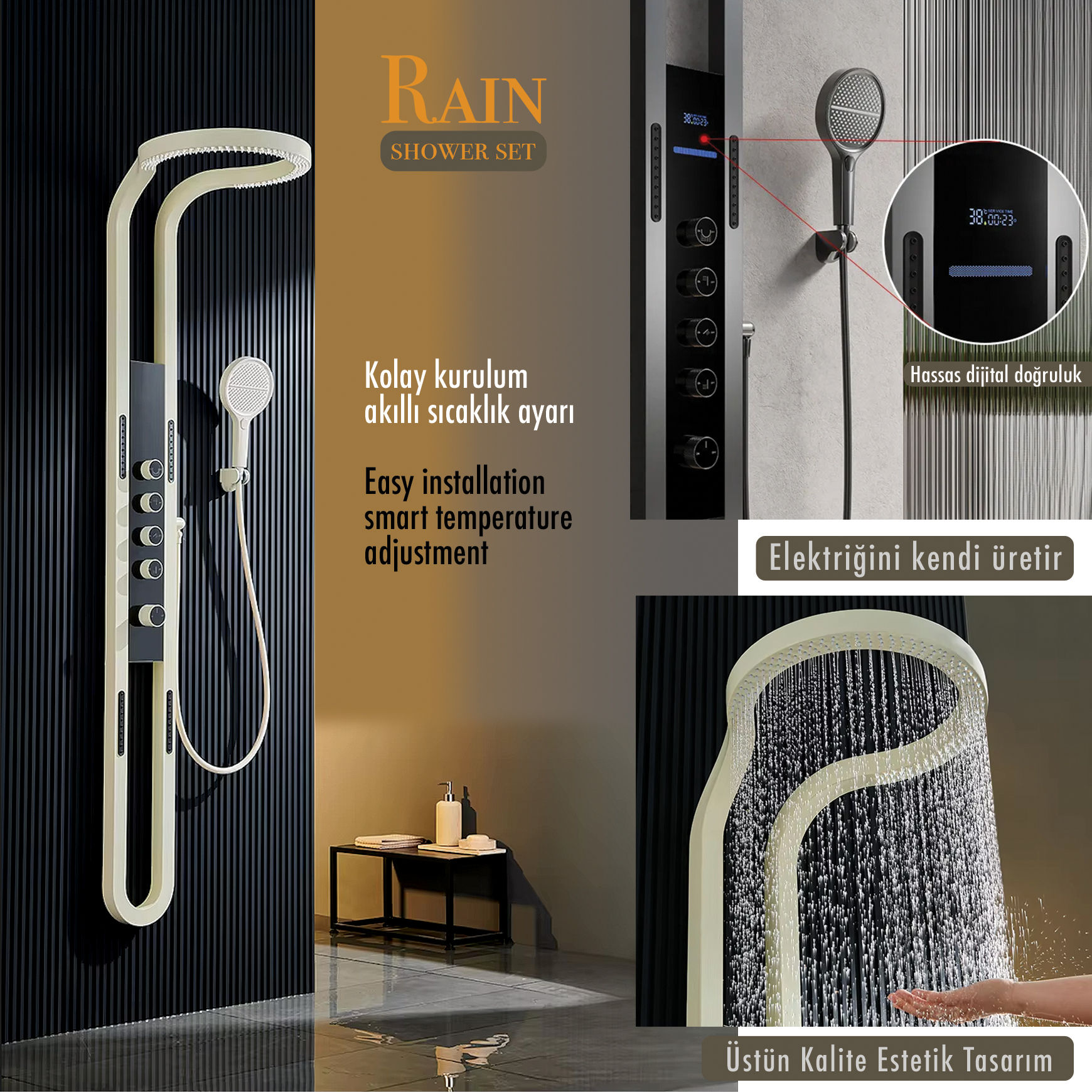 Duş Seti Üstün kaliteli Sağlam Gövde