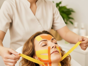 Zastosowanie taśm tapinowych w masażach twarzy