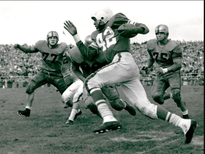 Lenny Moore was also nicknamed "Spats" for setting the trend of using tape to "spat up" his cleats.
