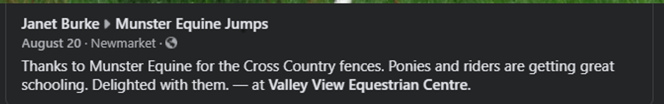 ValleyView Equestrian Centre testimonial.png