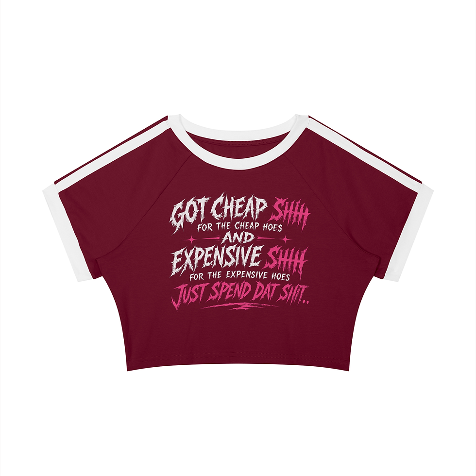 Thumbnail: Zipsie women’s Raglan Crop T-Shirt Stuff for Cheap and Exspensive