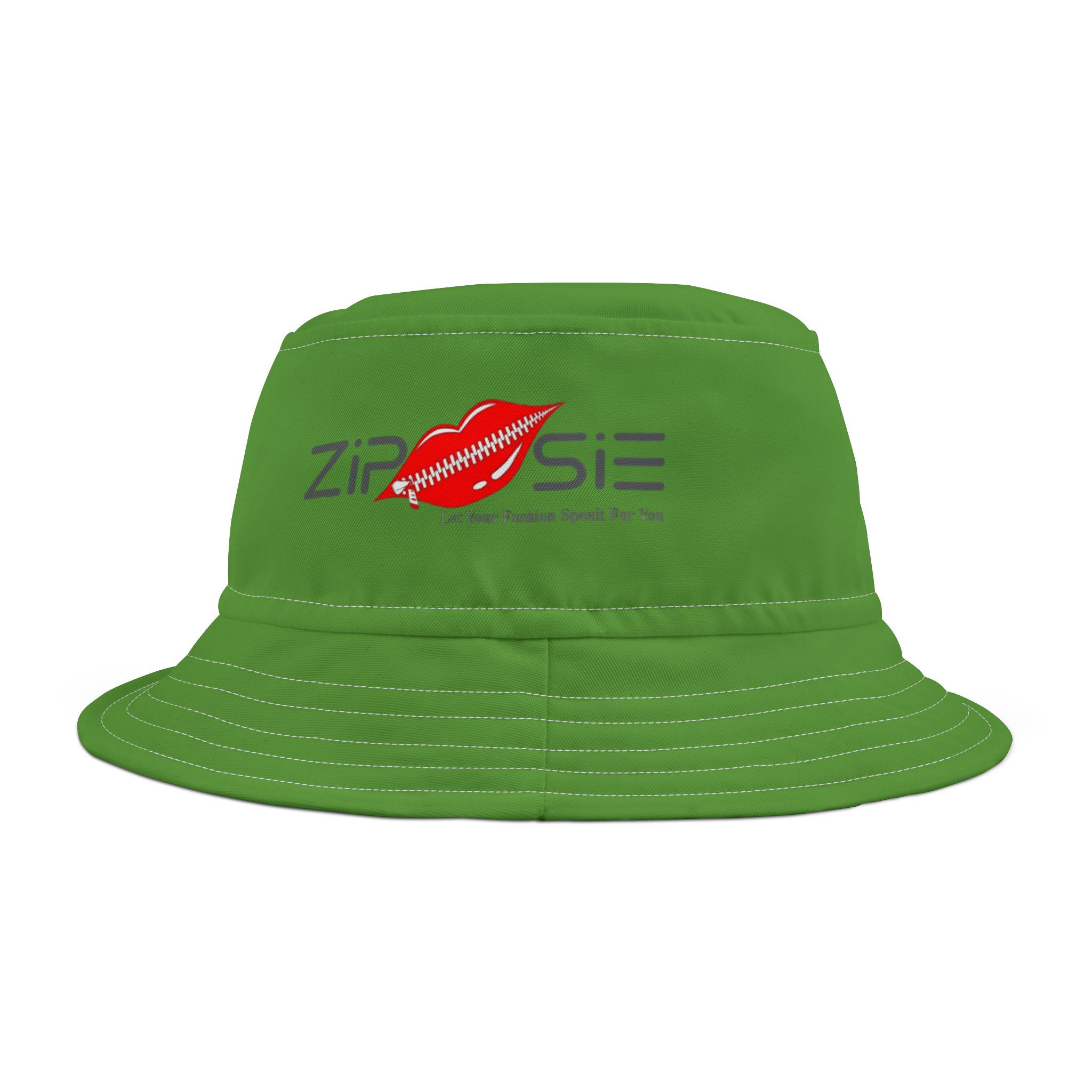 Zipsie Logo Green Bucket Hat — ZIPSIE Branded Sun Hat