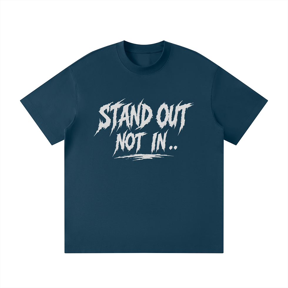 Thumbnail: Zipsie Unisex Loose Fit Crewneck Stand Out Not In  T-Shirt