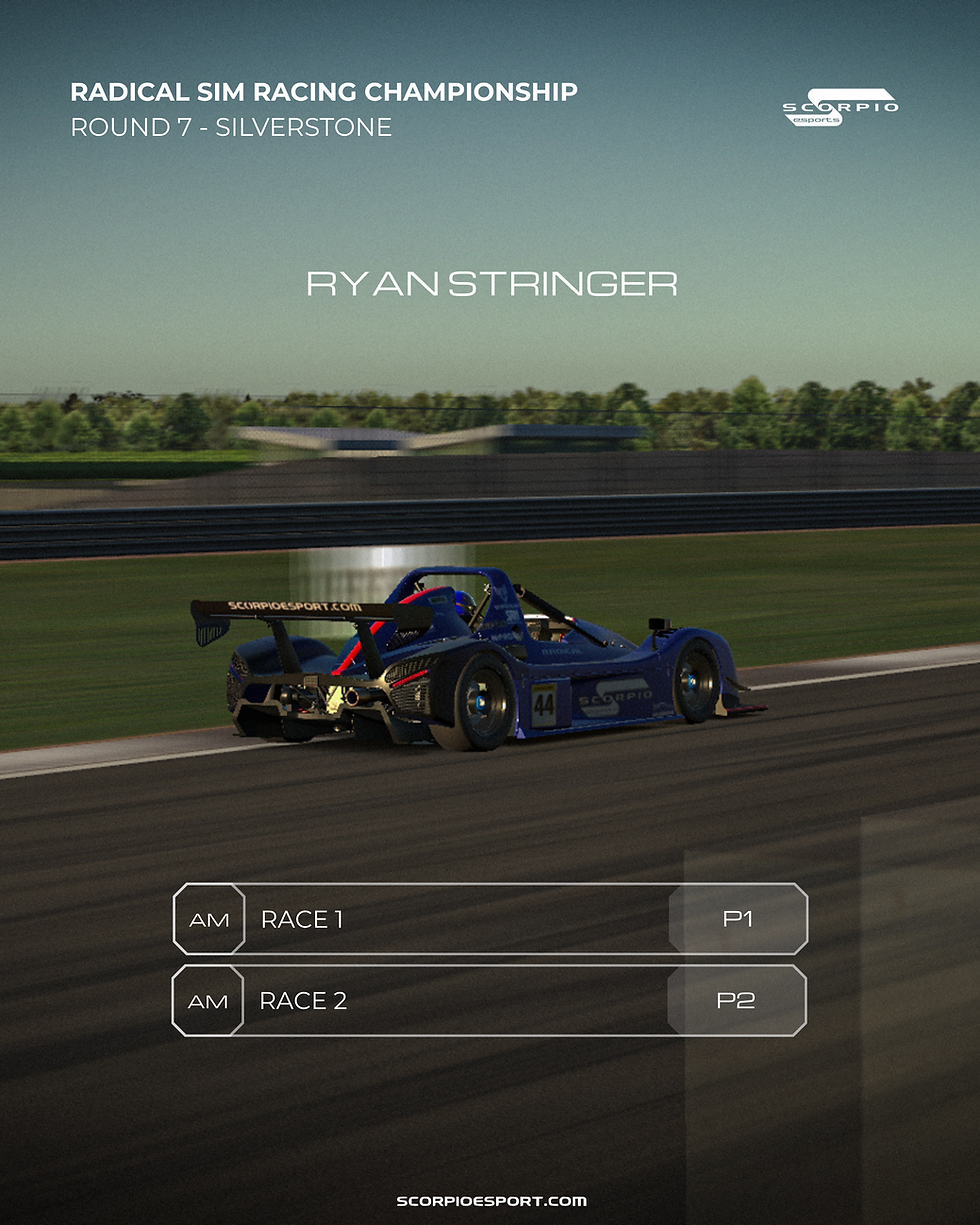 Scorpio eSports | Weekly Digest | Ryan Stringer Radical Sim Racing Championship Europe