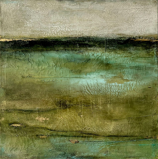 Marmormehlstruktur auf Leinwand, 100x100 cm