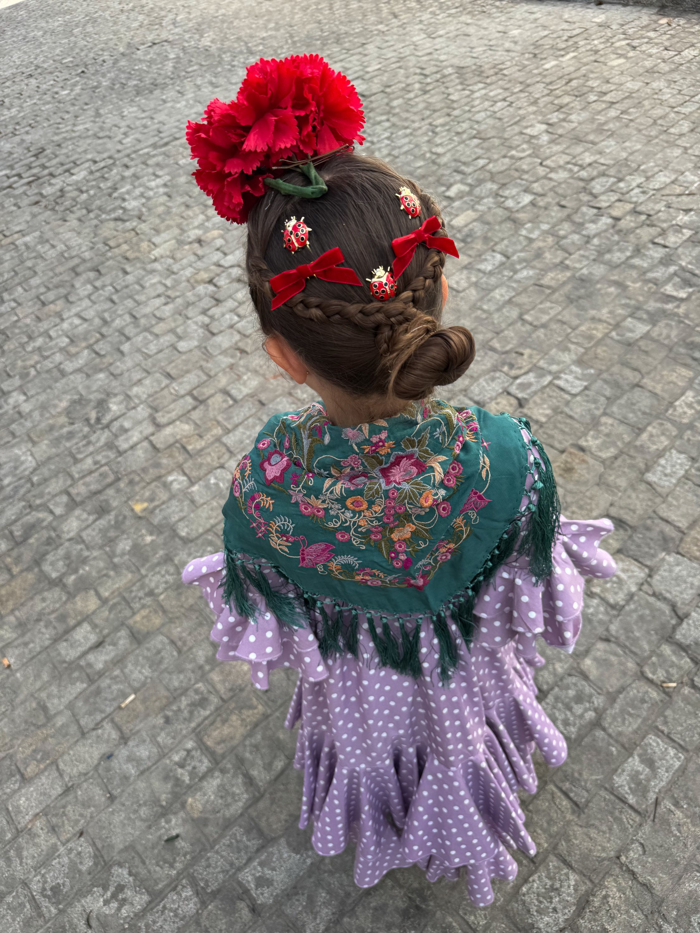 Mantoncillo Fabiola verde mar NIÑA