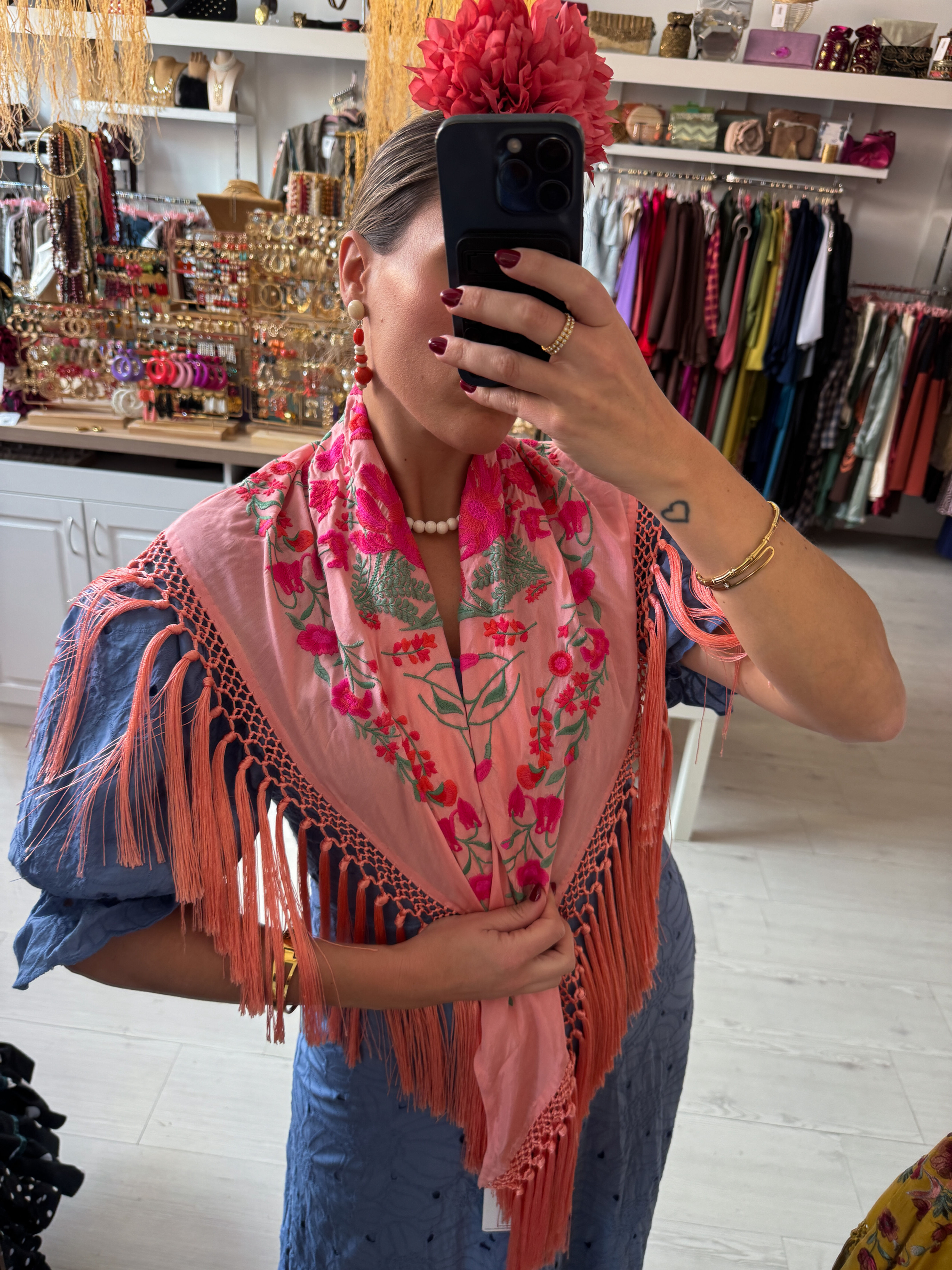 Mantoncillo Estela rosa bebé 