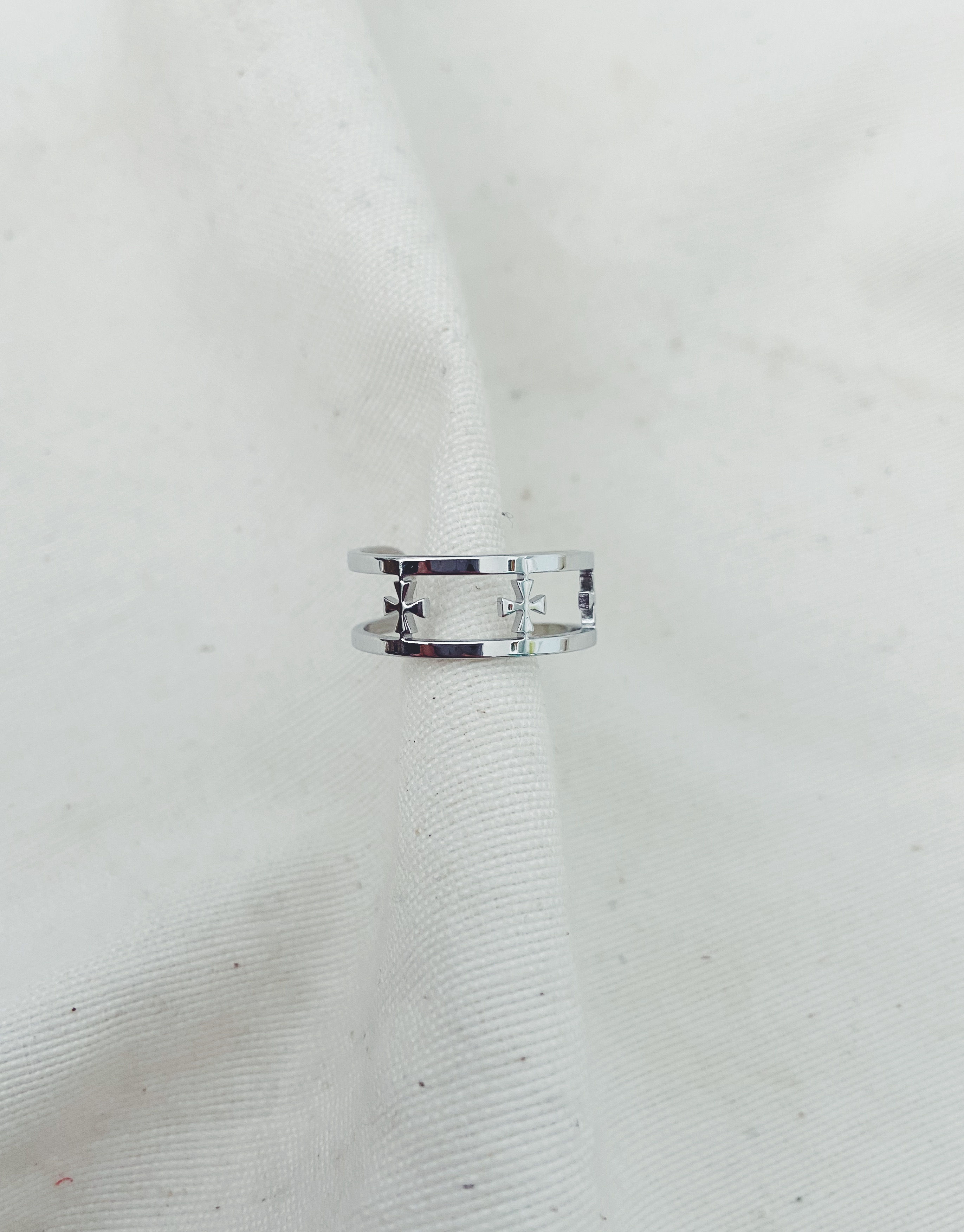 Anillo Cruces santiago plata