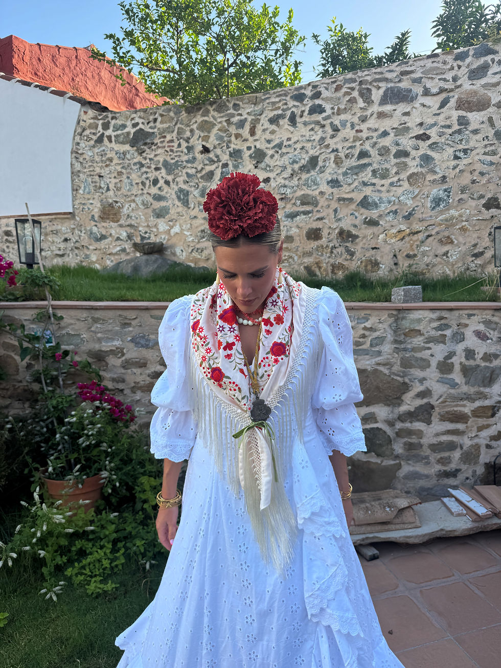 Mantoncillo Begonia blanco roto