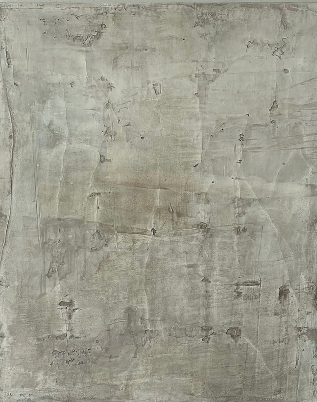 Sumpfkalk und Pigmente auf Leinwand, 100x120 cm