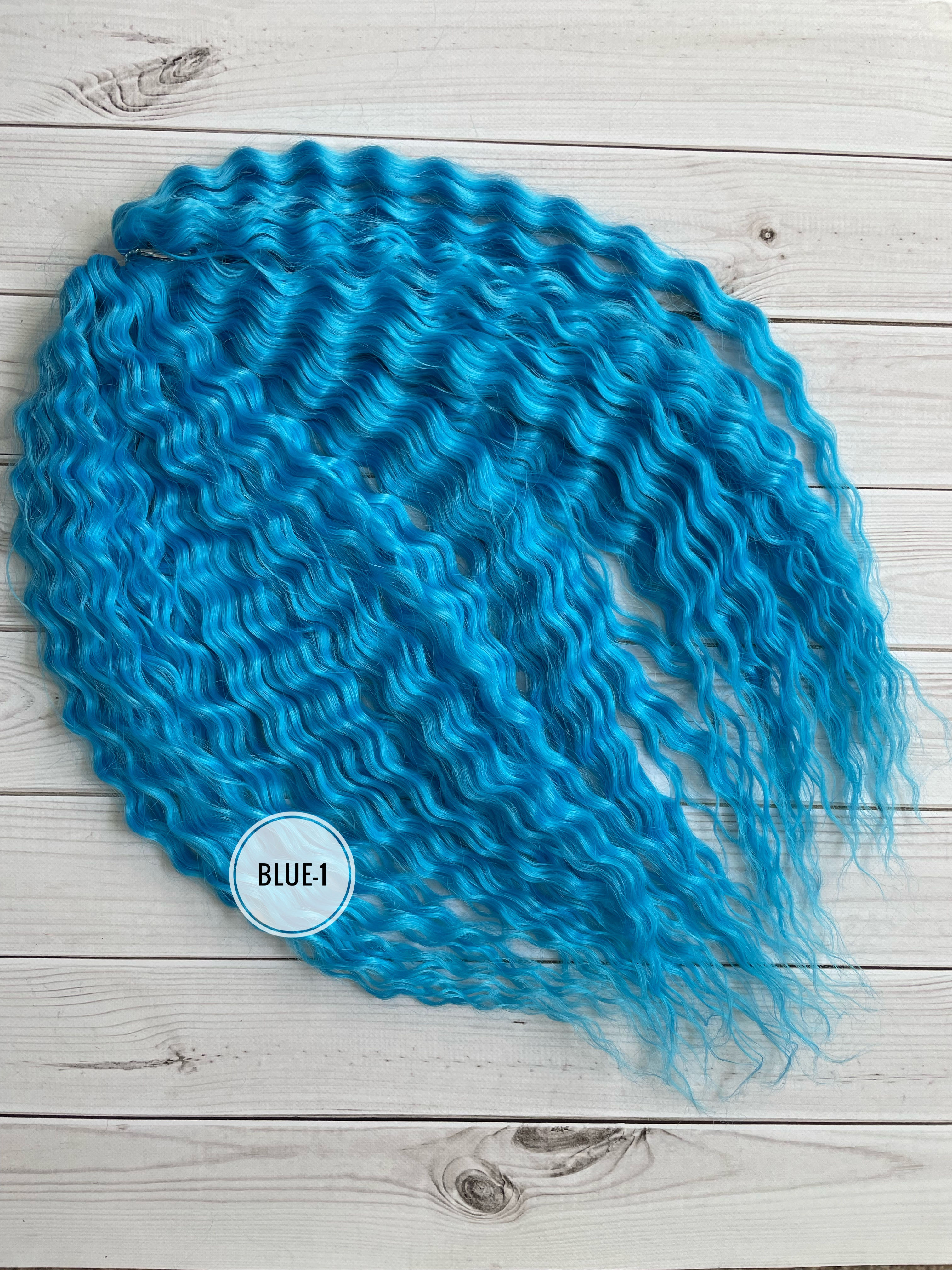 Афрокучері Ariel Lux, 55-60 см, коліp Blue-1