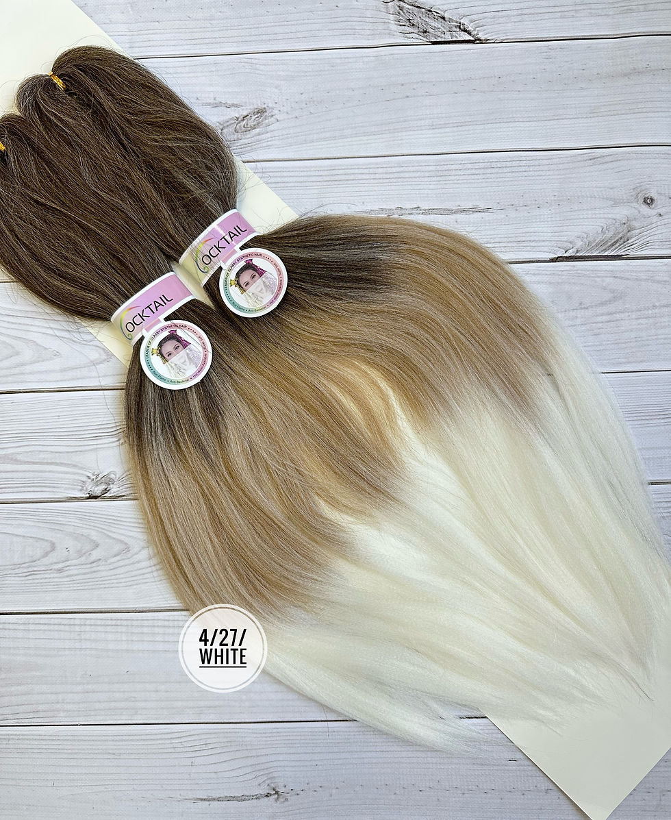 Канекалон Coctail, колір 4/27//White