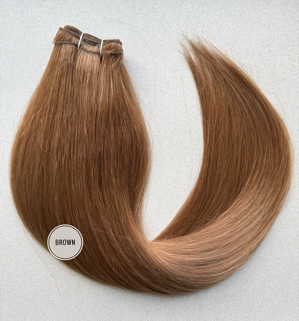 Пряме термоволокно на тресі, колір Brown