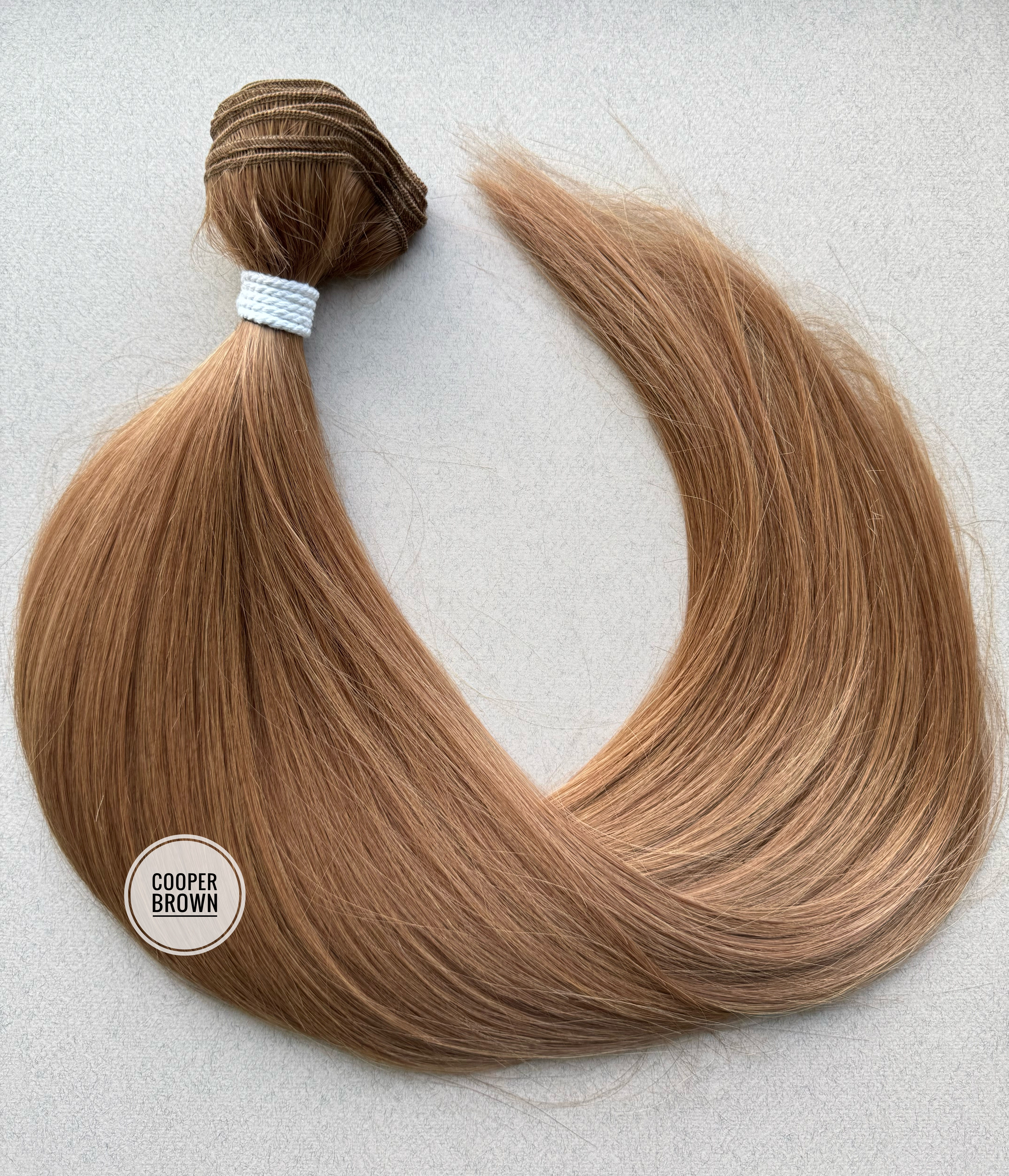 Пряме термоволокно на тресі, колір Cooper Brown