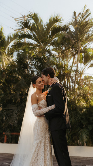 golden hour portraits of bride and groom