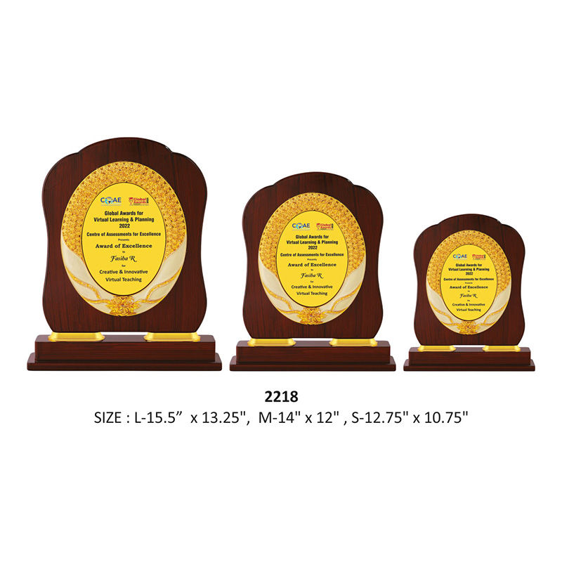 Thumbnail: Wood and Metal Frame Trophies