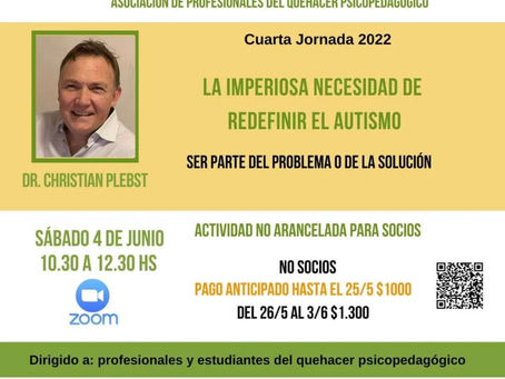 "La imperiosa necesidad de redefinir el autismo" Ser parte del problema o de la solución