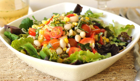 Ensalada de porotos verdes y tomates