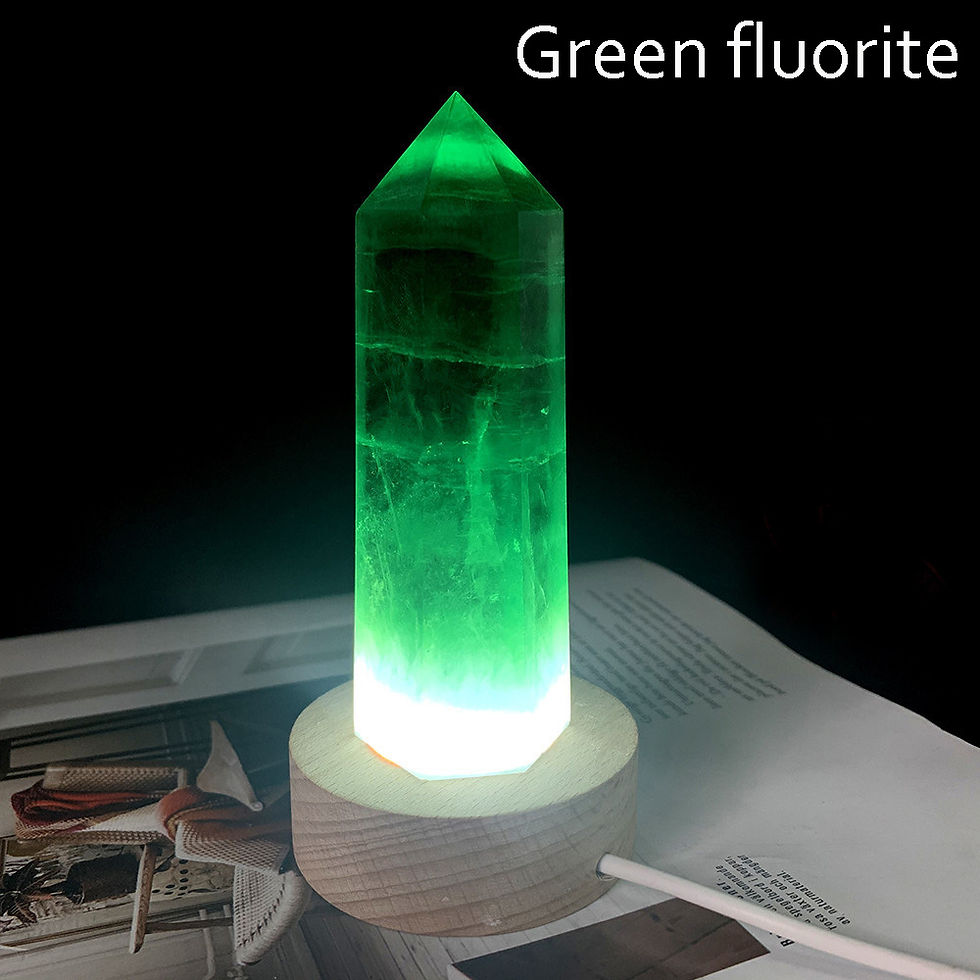 Thumbnail: Quartz Crystal Point Bedside Table Lamp