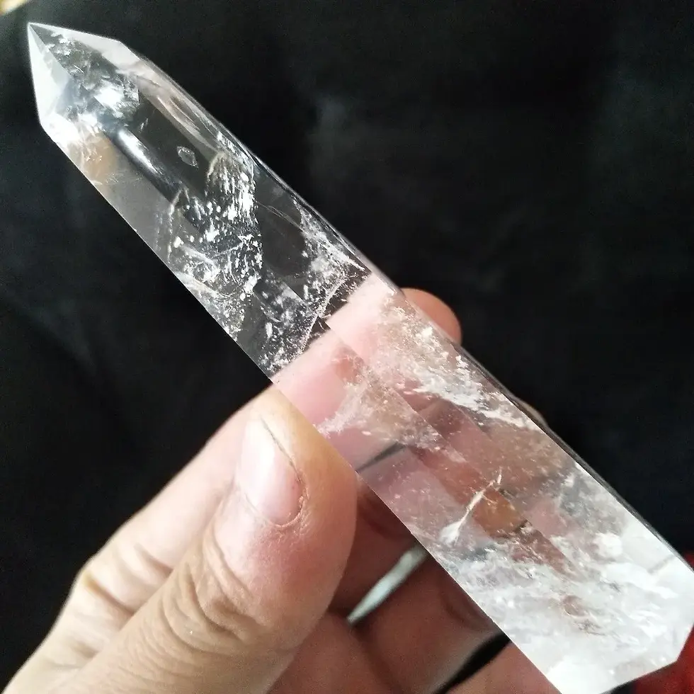 Natural Clear Quartz Crystal Tower Stone Point