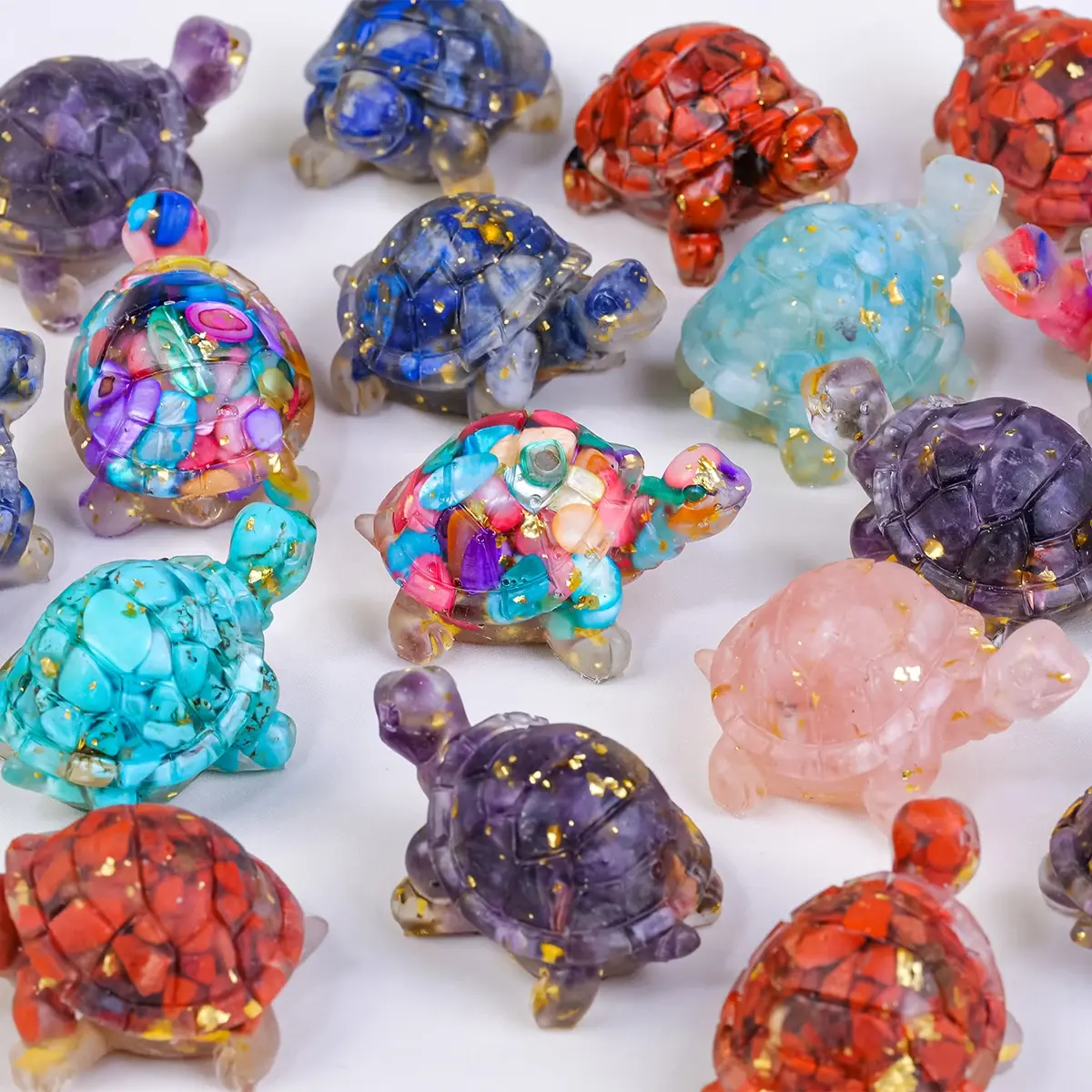 1pc Natural Crystal Resin Small Turtle