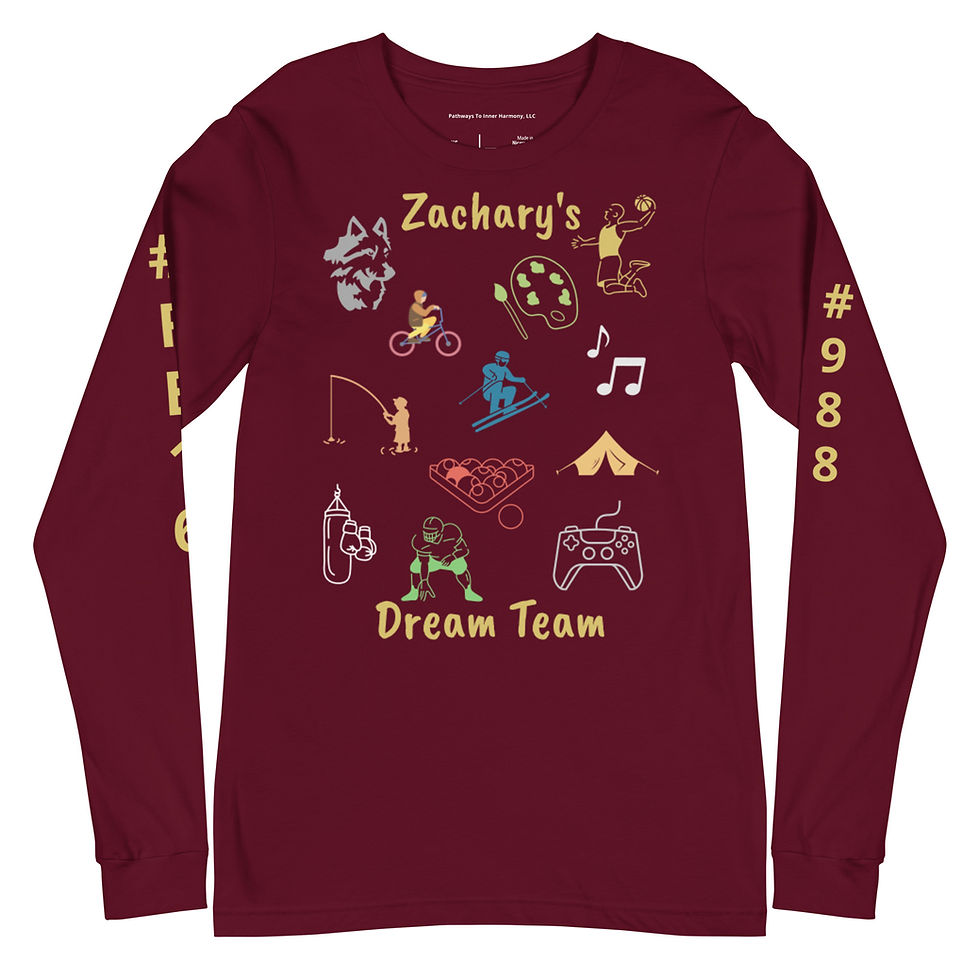 Thumbnail: Zachary's Dream Team 2025 Unisex Long Sleeve Tee