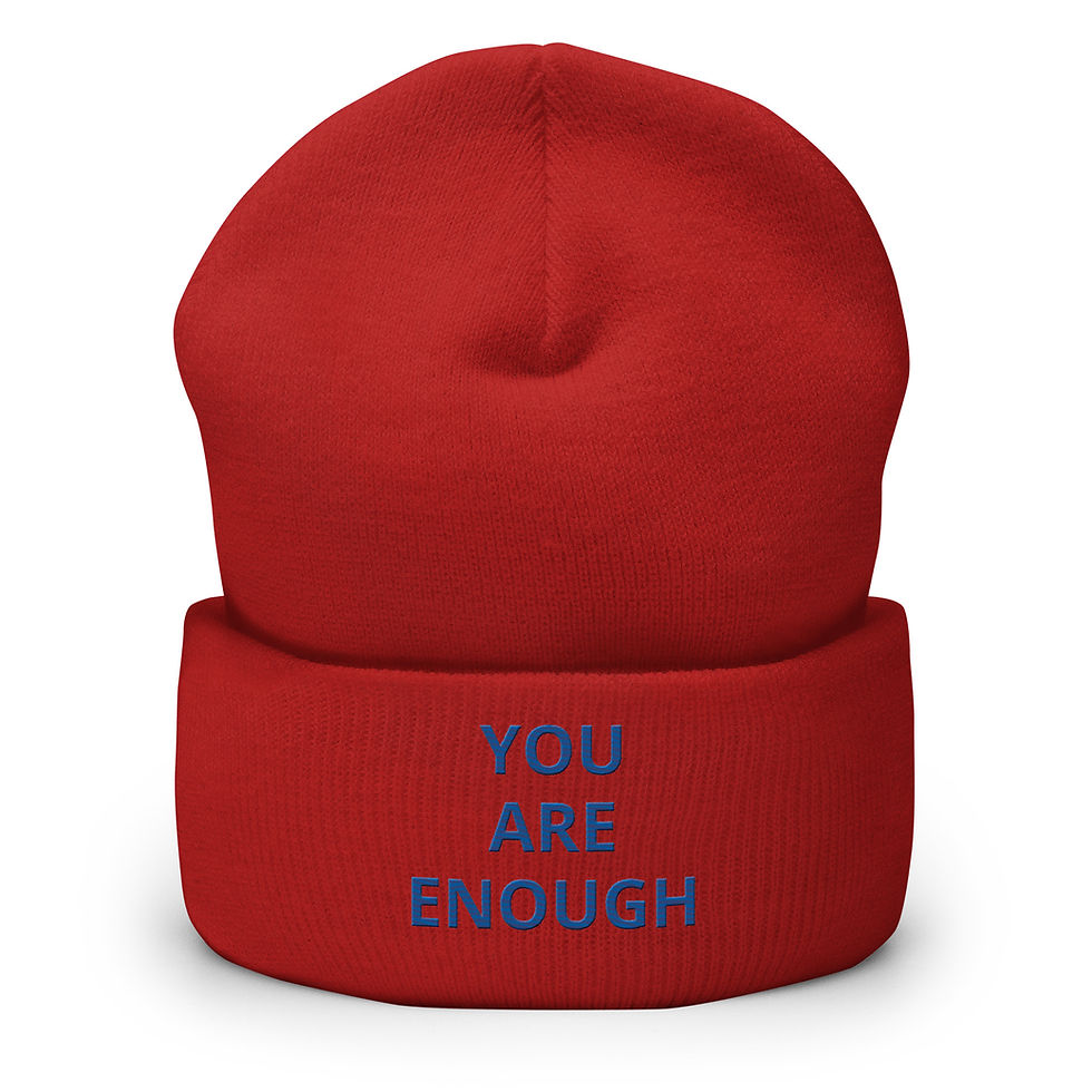 Thumbnail: YOU ARE ENOUGH Cuffed Beanie