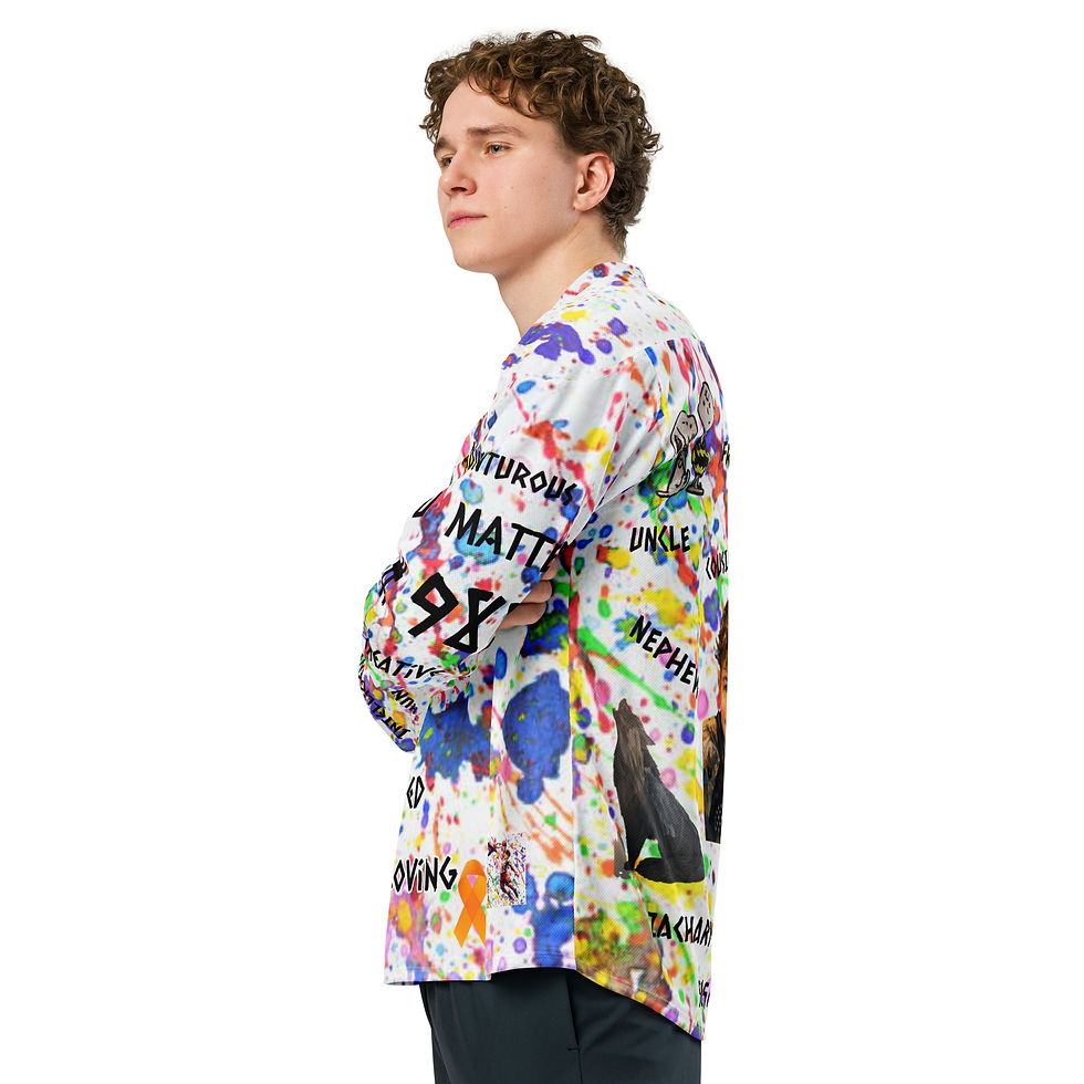 Thumbnail: Zachary's Dream Team 2026 Recycled hockey fan jersey