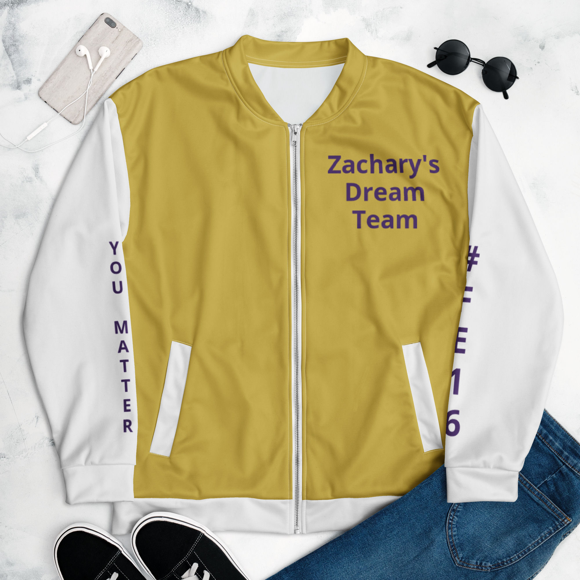 Zachary's Dream Team 2025 Unisex Bomber Jacket