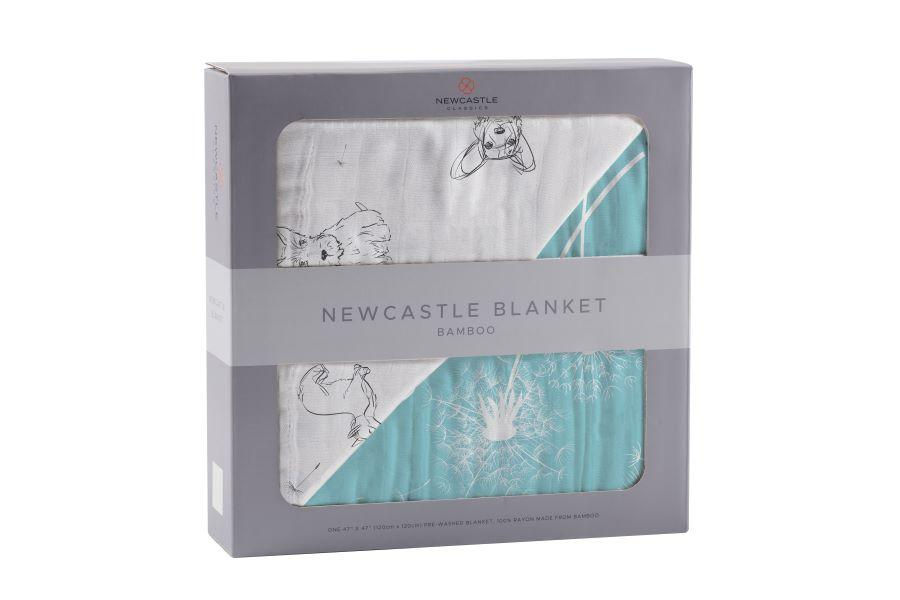 Thumbnail: Corgi and Dandelion Seeds Bamboo Newcastle Blanket