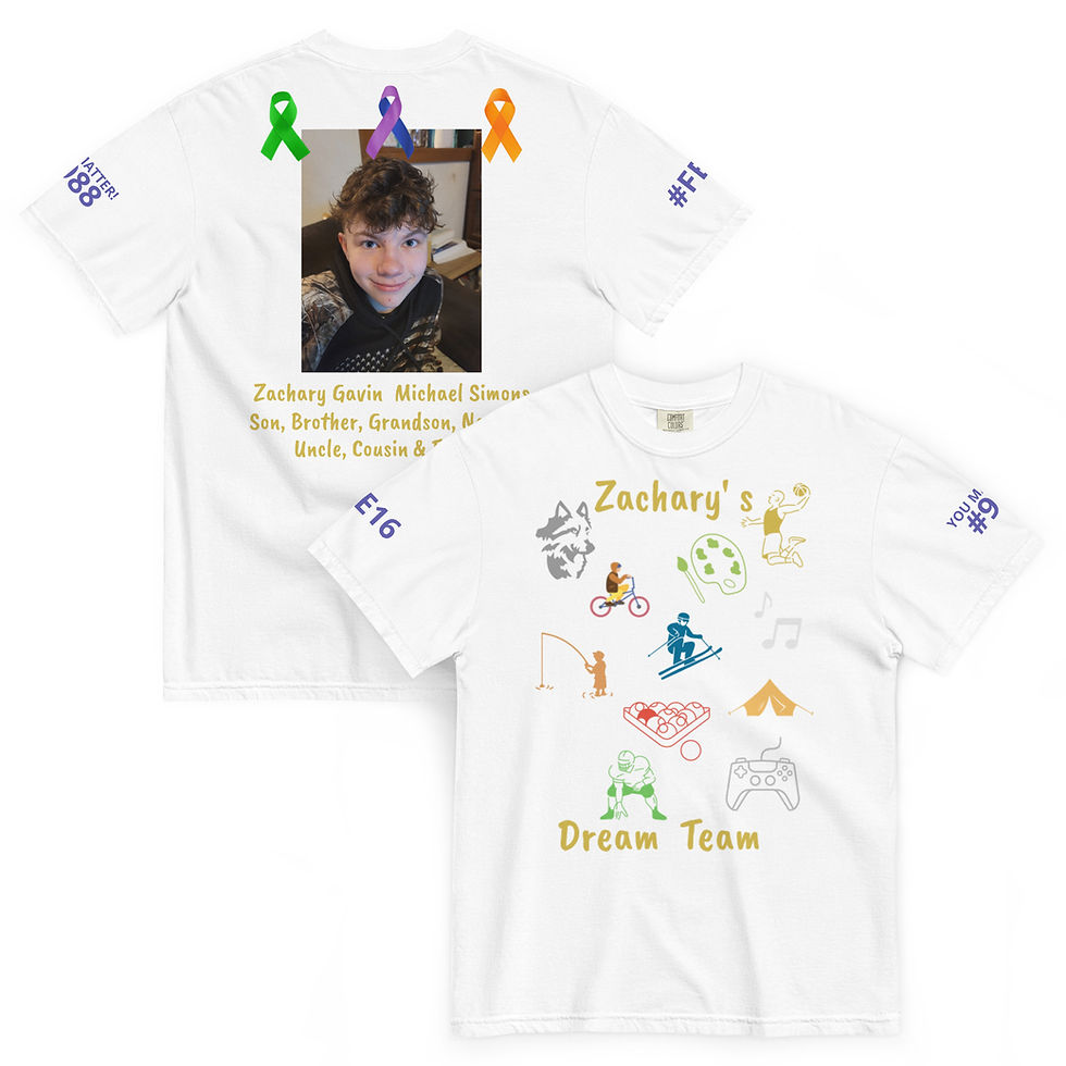 Thumbnail: Zachary's Dream Team 2025 Unisex garment-dyed heavyweight t-shirt