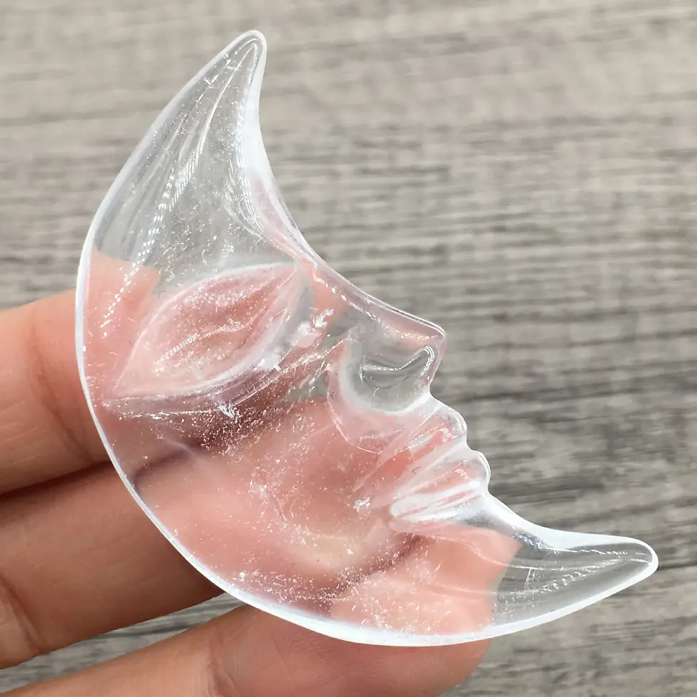 Thumbnail: Cherry Blossom Flower Agate Moon Face