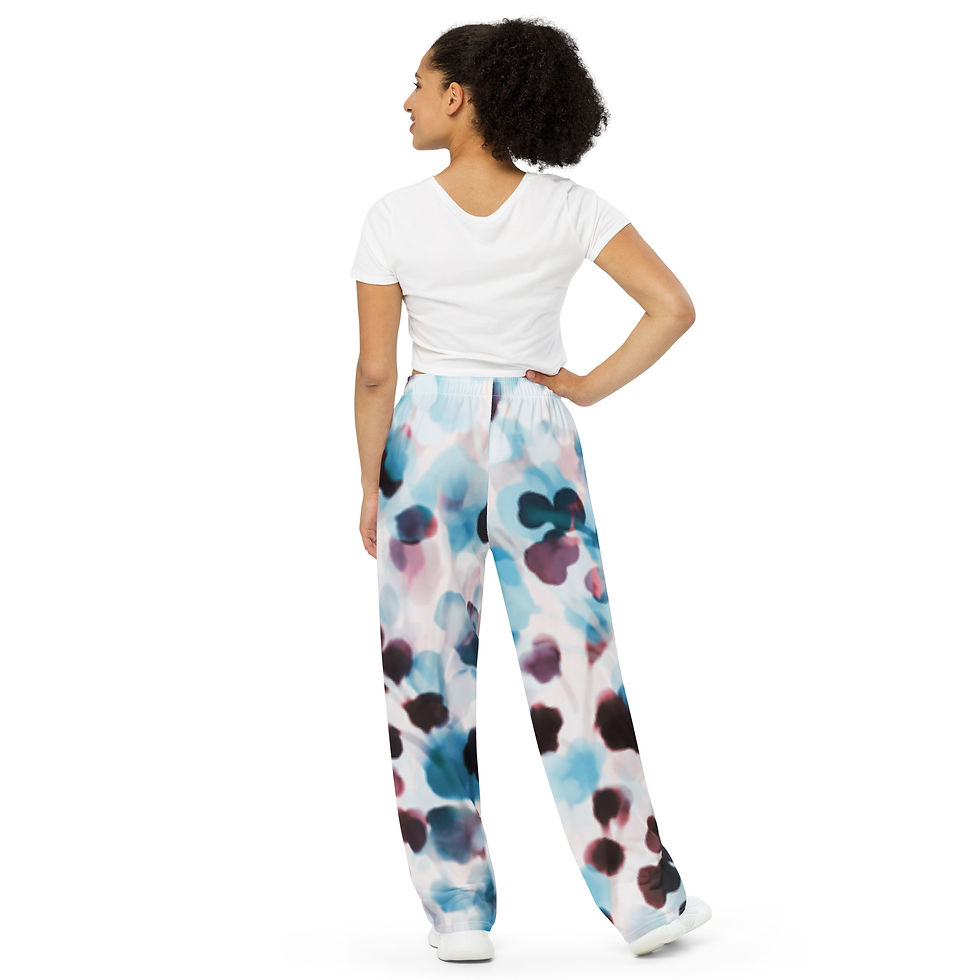 Thumbnail: All-over print unisex wide-leg pants