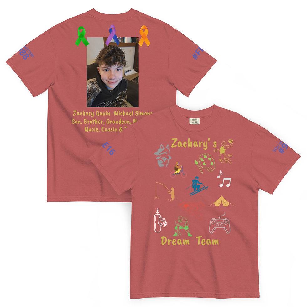 Thumbnail: Zachary's Dream Team 2025 Unisex garment-dyed heavyweight t-shirt