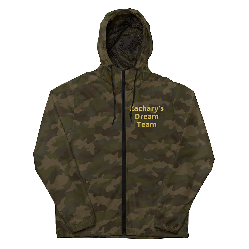 Thumbnail: Zachary's Dream Team 2025 Unisex lightweight zip up windbreaker