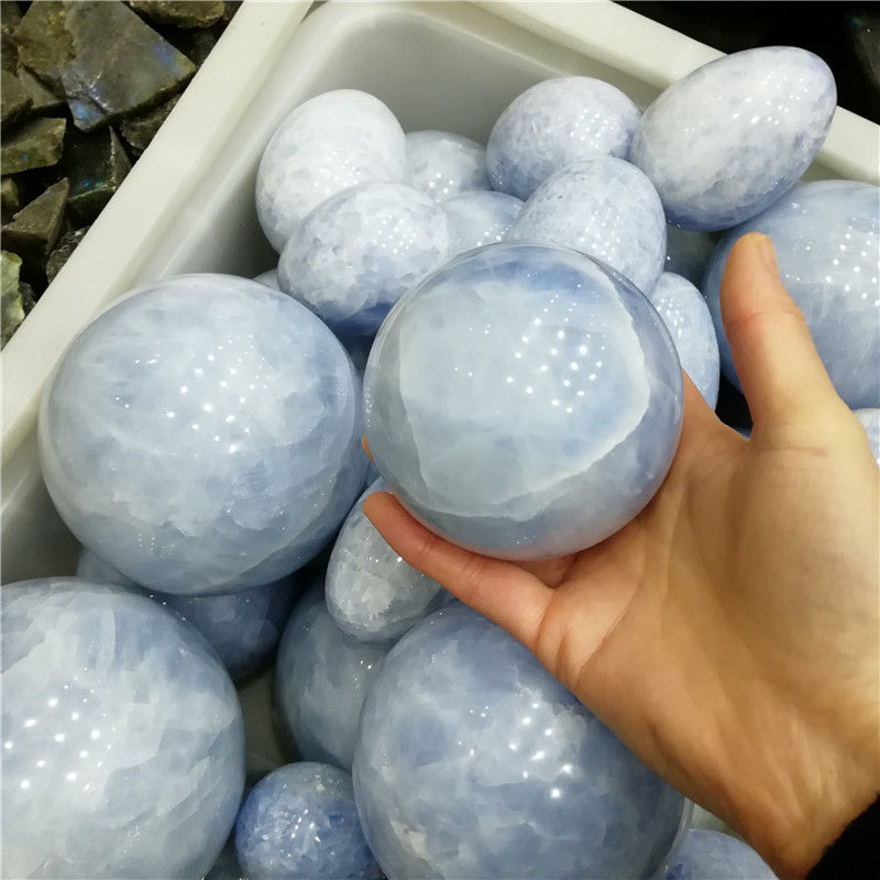 Thumbnail: Natural Crystal Sky Blue Celestite Crystal Spheres Balls
